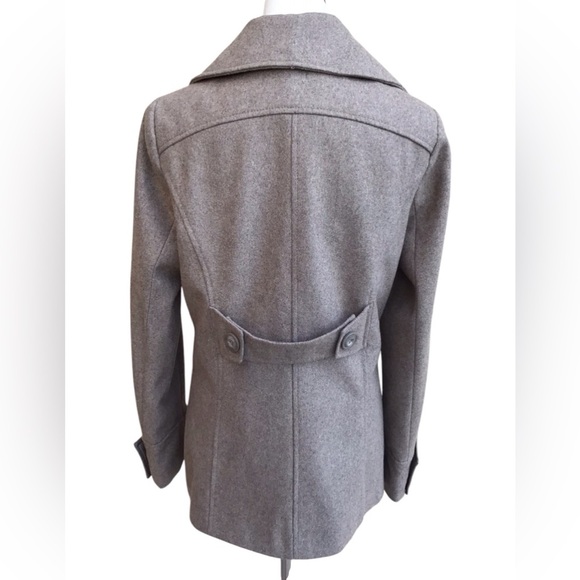 New York & Company Oatmeal Brown Wool Blend Coat - Picture 4 of 6